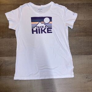 Columbia White 'Take a Hike' Graphic Tee